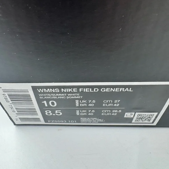 Nike Field General White Summit White BRAND NEW Size 10 Women - Picture 8 of 8